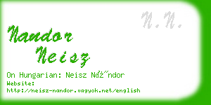 nandor neisz business card